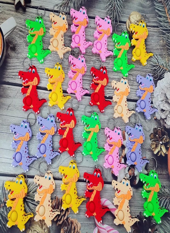 PSDFH 24 Packs Bulk Mini Crocodile fidgets Toys for Kids Children Classroom Students Gift Prize from Teacher,Crocodile Animal Birthday Party Favors - Image 5
